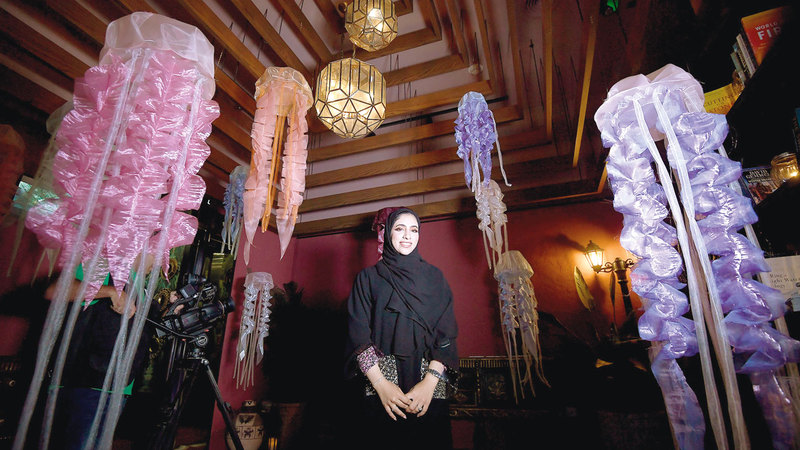 مهرة: سعيدة بتنظيم معرضي الفردي الأول. تصوير: إريك أرازاس