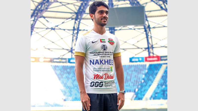 لاعب شباب الأهلي محمد جابر. من المصدر