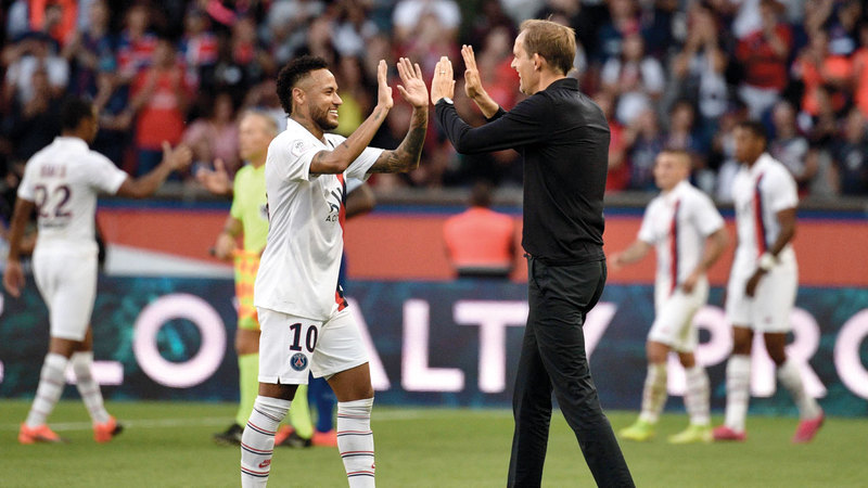 نيمار لن يشارك في المباراة بسبب الإيقاف. أ.ف.ب