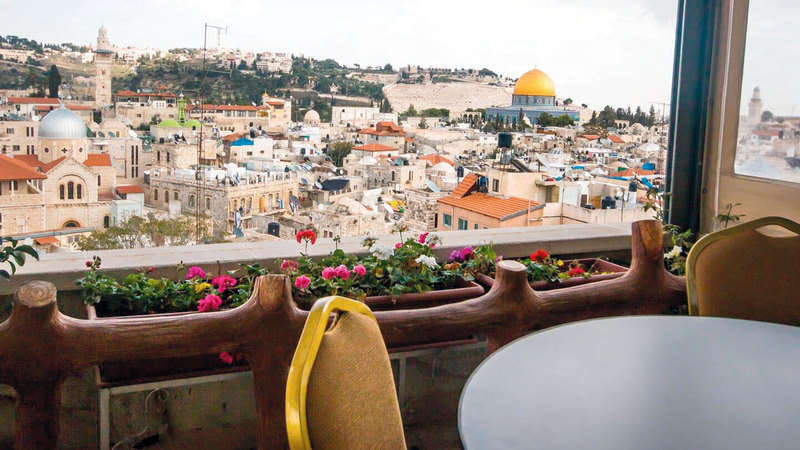فنادق البلدة القديمة تجاور المسجد الأقصى. من المصدر