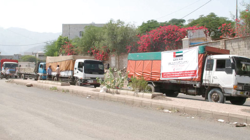 القافلة تستهدف رفع أداء خدمات المستشفيات. وام