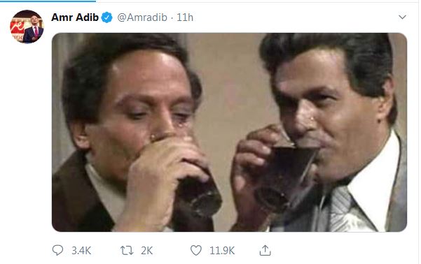 حساب عمرو أديب على تويتر