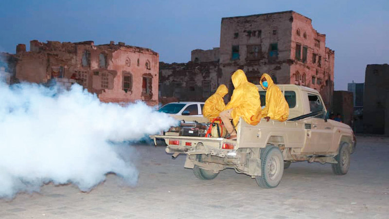 خلال حملة تستهدف القضاء على البعوض والحشرات الناقلة للأوبئة. وام