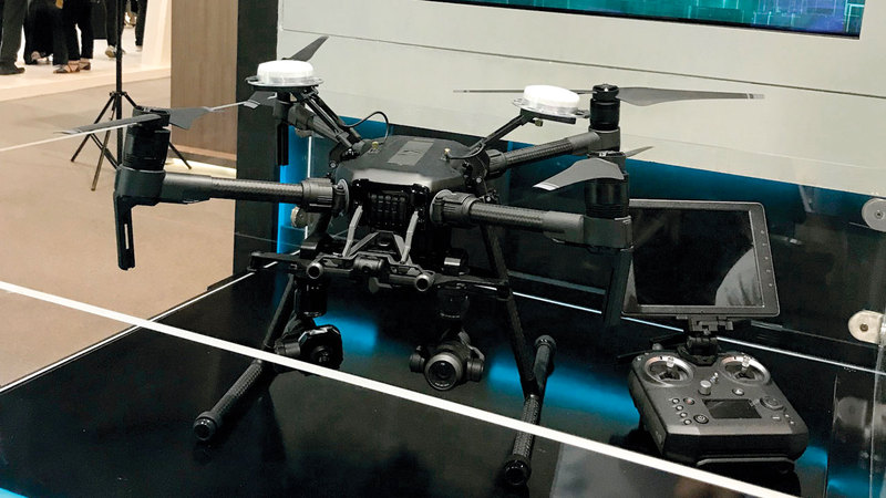 هيئة الصحة تعرض الطائرة الذكية في «جيتكس». من المصدر