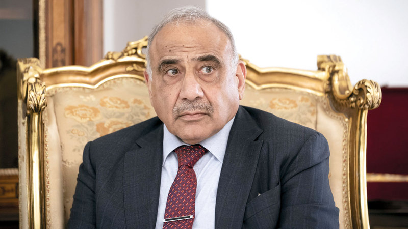 عبدالمهدي إذا لم يسيطر على الأمور خلال بضعة أيام فقد تنهار حكومته. غيتي