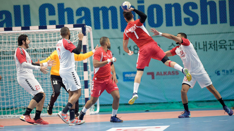 من لقاء سابق بين المنتخب الوطني والبحريني. من المصدر