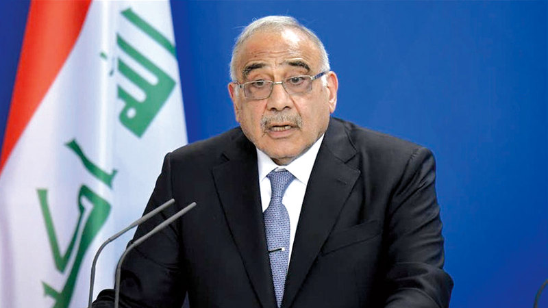 رئيس الوزراء العراقي عادل عبد المهدي.  أرشيفية