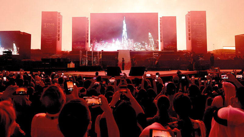 حديقة البرج في وسط مدينة دبي استضافت الاحتفال الرئيس.

تصوير: باتريك كاستيلو