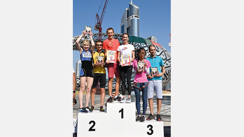 من تتويج الفائزين في سباق &laquo;سكاي رَن 2019&raquo;. من المصدر