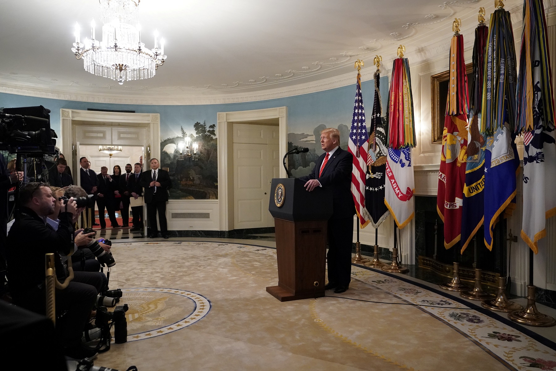 ترامب خلال خطاب إعلان مقتل البغدادي