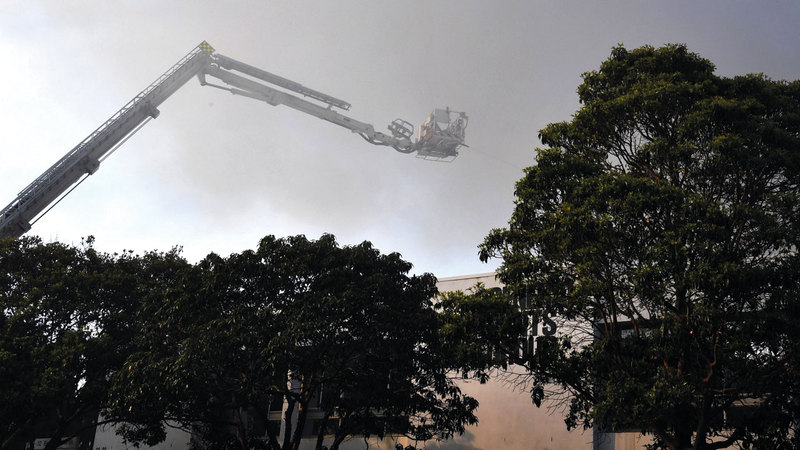 الحريق التهم مئات الهكتارات. أ.ف.ب