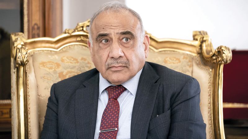 عبدالمهدي ليس هو من يملك خيار الاستقالة أو البقاء في السلطة. غيتي