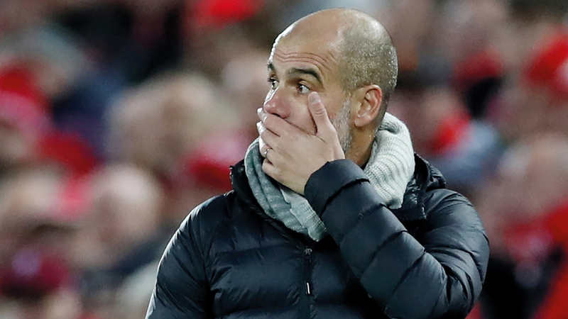 مدرب مانشستر سيتي بيب غوارديولا. أ.ف.ب