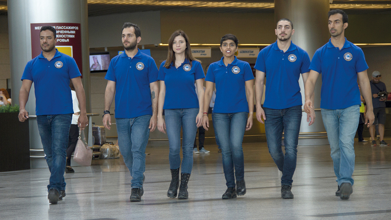 المشتركون لحظة وصولهم إلى روسيا. من المصدر