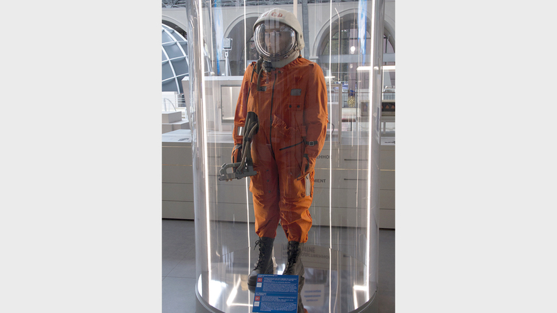 بدلة يوري غاغارين في متحف الفضاء. من المصدر