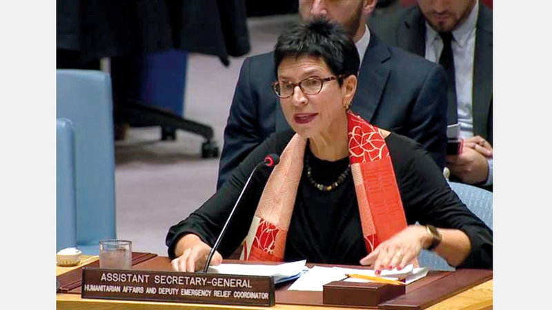 مساعد الأمين العام للأمم المتحدة للشؤون الإنسانية أورسولا مويلر.  أرشيفية