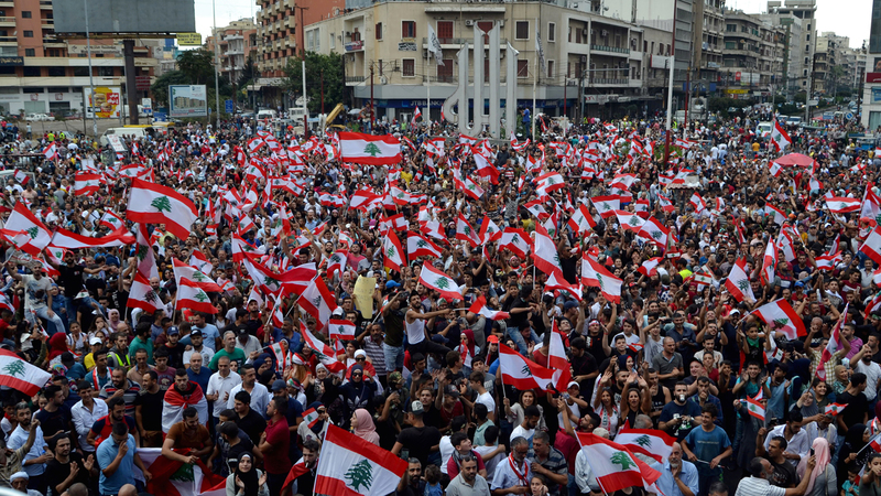 تظاهرة في مدينة طرابلس.  رويترز