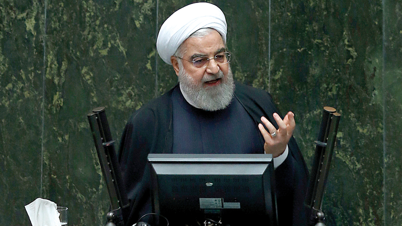 لم يستبعد الرئيس حسن روحاني، إمكانية إجراء مفاوضات جديدة مع اميركا. رويترز