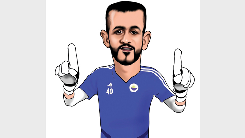 أسهمت تصديات عادل الحوسني في لقاء الشارقة والنصر في فوزه بالجائزة.