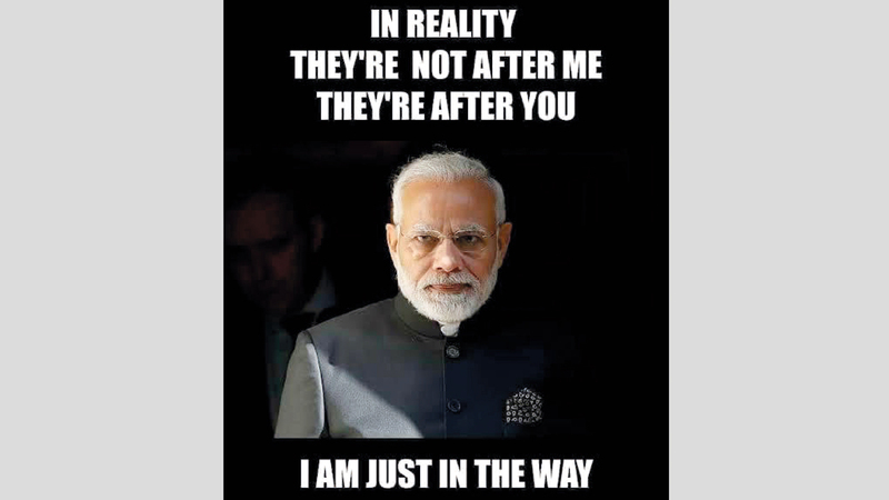 كل من ترامب ونتنياهو اقتبس من مودي.  عن المصدر