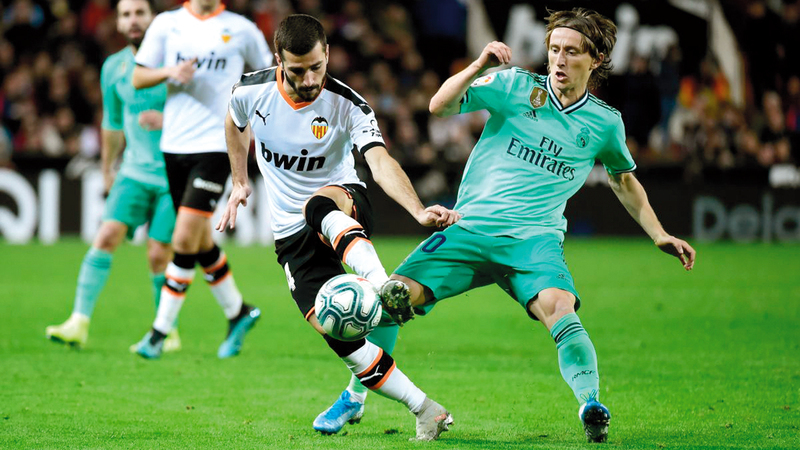 ريال مدريد تعادل مع فالنسيا بالدوري 1-1. أ.ف.ب