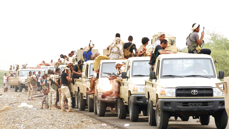 القوات اليمنية المشتركة خاضت معارك عنيفة مع ميليشيات الحوثي الانقلابية شمال مديرية القعطبة في الضالع. أرشيفية