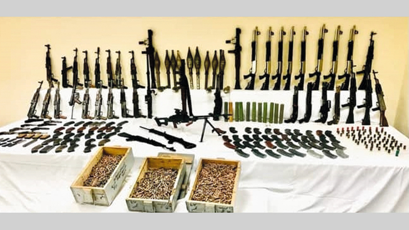 جانب من الأسلحة التي ضبطتها أجهزة الأمن المصرية. من المصدر