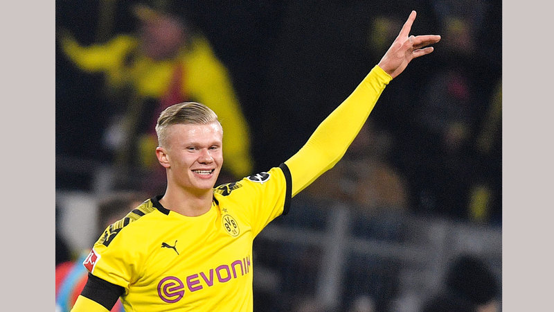 هالاند بات أحد أبرز المواهب الكروية في أوروبا حاليا. أ.ب