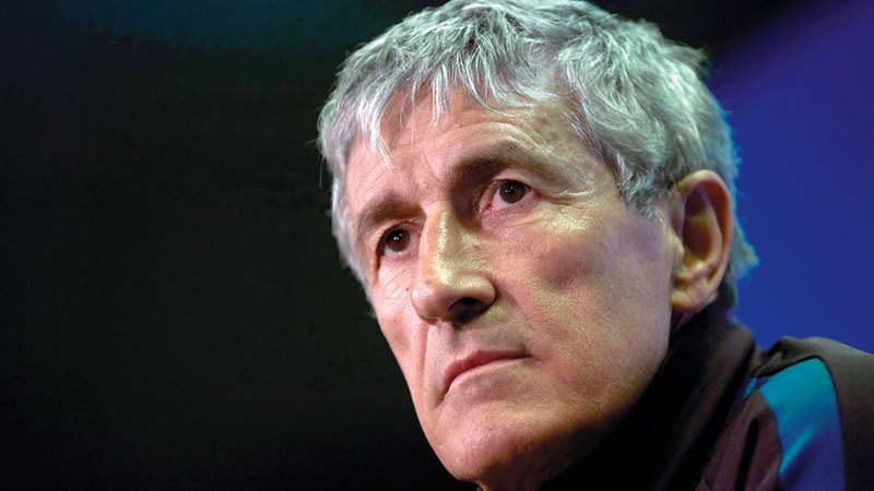 مدرب برشلونة الجديد كيكي سيتيين. رويترز