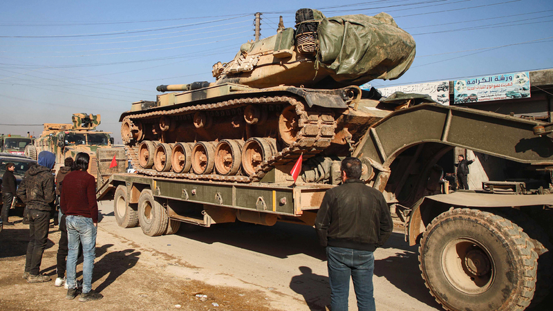 جنود أتراك بسورية في مهمة لحماية الحدود التركية. أ.ف.ب