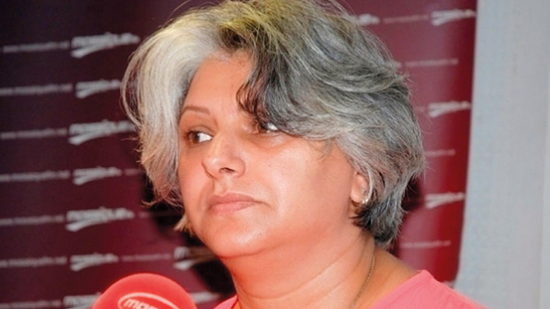 بسمة بلعيد لاتزال تبحث عن الحقيقة.  أرشيفية