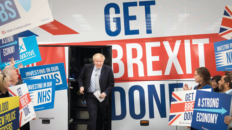 بوريس جونسون أنجز الـ«بريكست» بعد سنوات من الاستفتاء.   أرشيفية