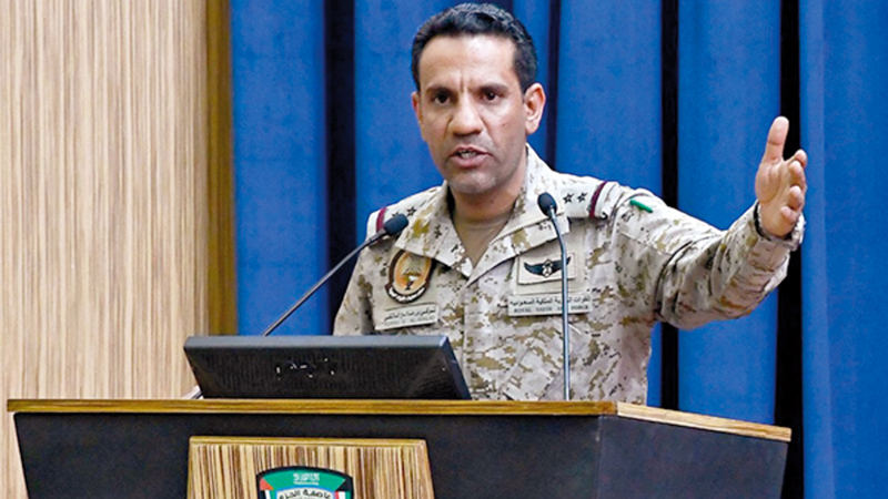 العقيد تركي المالكي:  «المقاتلة سقطت أثناء قيامها بمهمة إسناد جوي قريب للوحدات التابعة للجيش الوطني اليمني».