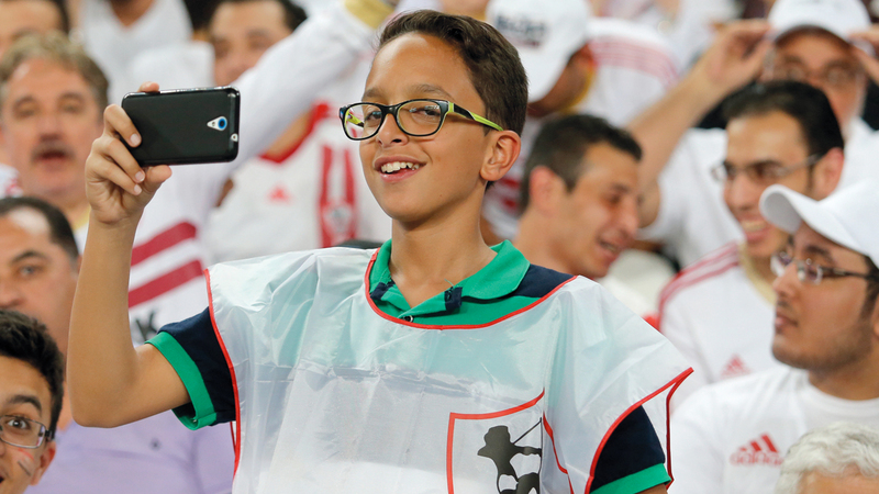 زملكاوي يرغب في فرحة جديدة بعد الفوز بالسوبر الإفريقي.  الإمارات اليوم