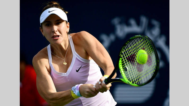 السويسرية بليندا بنتشيش خسرت أمام بافليشنكوفا بواقع (6-1 و1-6 و1-6). 	تصوير: باتريك كاستيلو