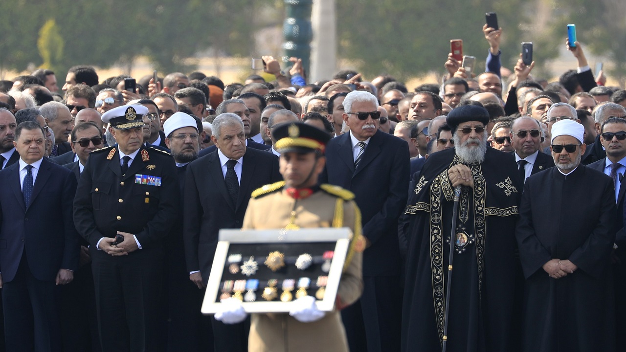 جنازة حسني مبارك. (أ. ف. ب)