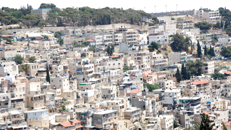 حي بطن الهوى في بلدة سلوان جنوب المسجد الأقصى المبارك.   من المصدر