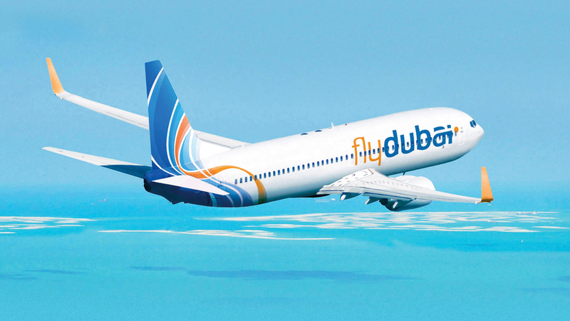 حجم أسطول «فلاي دبي» بلغ 45 طائرة تعمل على شبكة خطوط الناقلة. أرشيفية