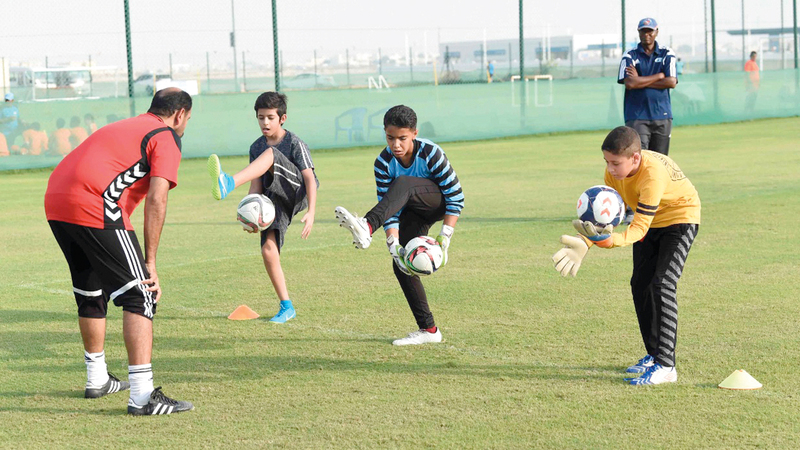 من مهرجان حراس المرمى في أكاديمية بني ياس. من المصدر
