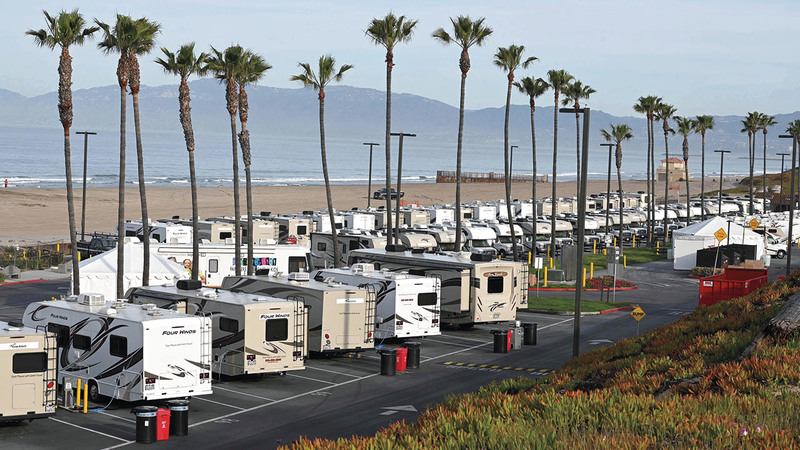 اشترت ولاية كاليفورنيا 1300 من منازل التخييم في إطار الأزمة الصحية الراهنة. أ.ف.ب