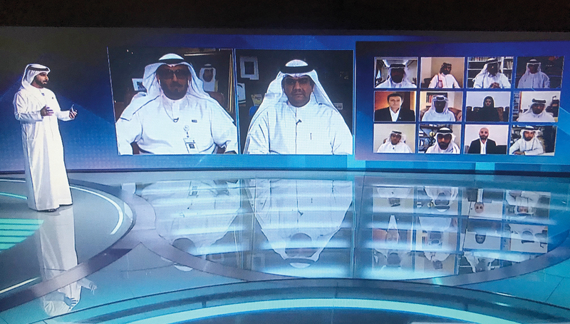 تلفزيون دبي بثّ المؤتمر الصحافي للمري والشريف. من المصدر