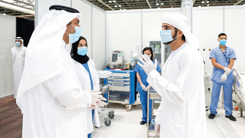 حمدان بن محمد وجّه الشكر للكوادر الطبية على اختلاف تخصصاتها . وام