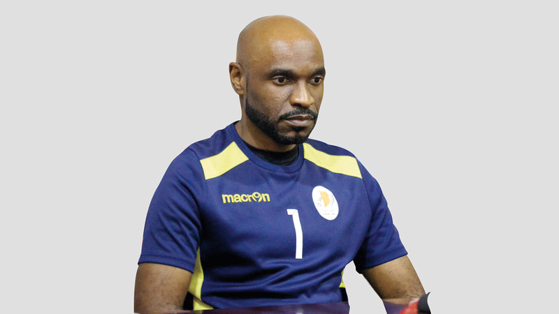 حارس مرمى عجمان جابر جاسم.  الإمارات اليوم