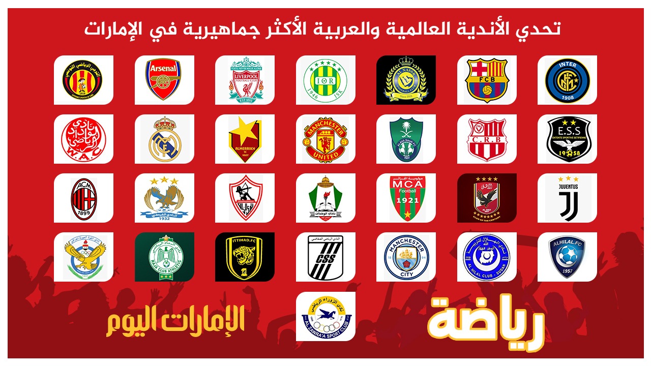 الأندية العالمية والعربية المشاركة في التصويت