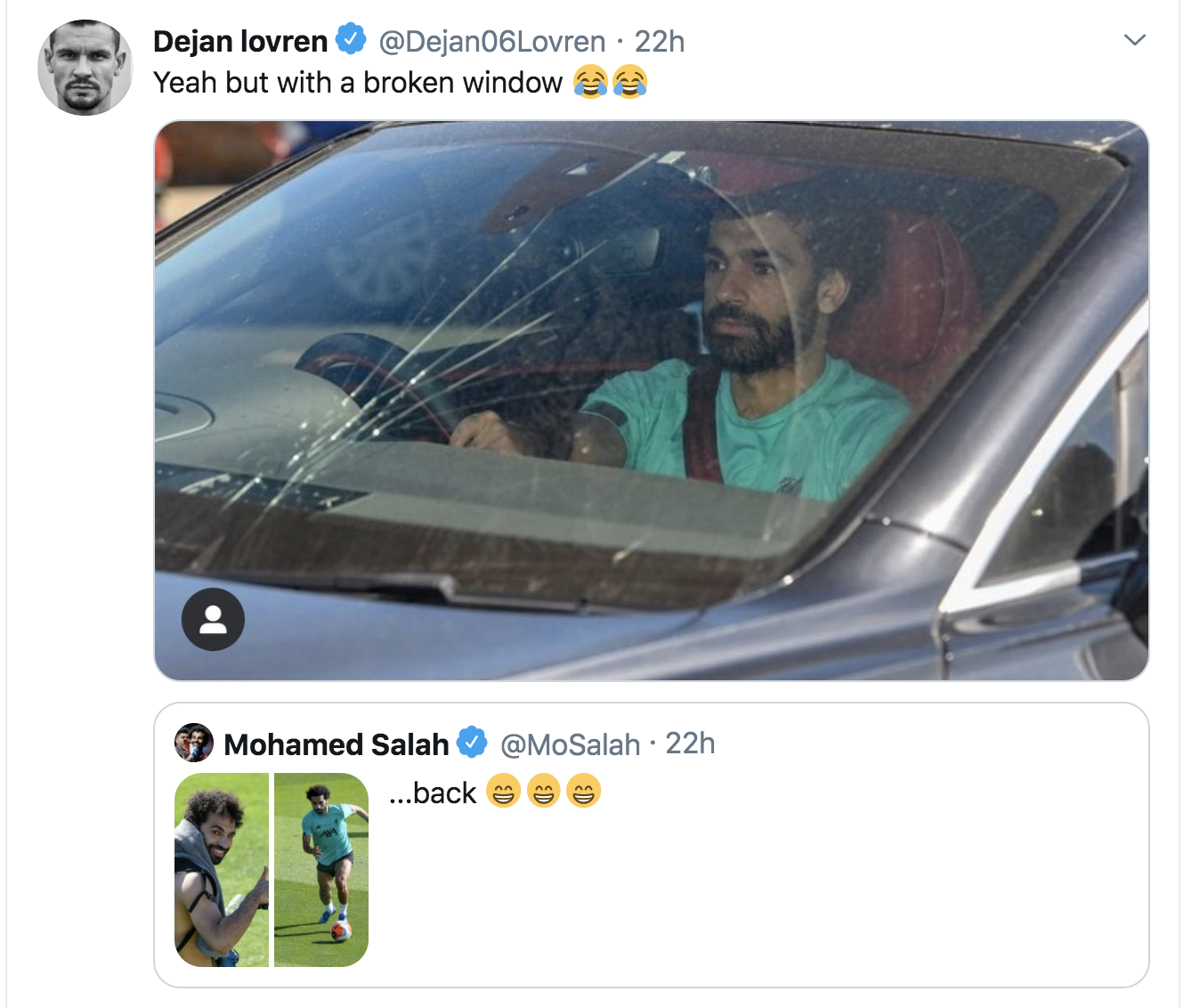 تعليق لوفرين على زجاج سيلرة محمد صلاح