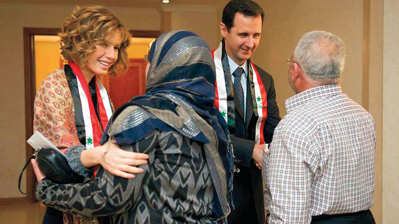بُنيت آمال عريضة على بشار وأسماء الأسد في قيادة التغيير بسورية. ■من المصدر