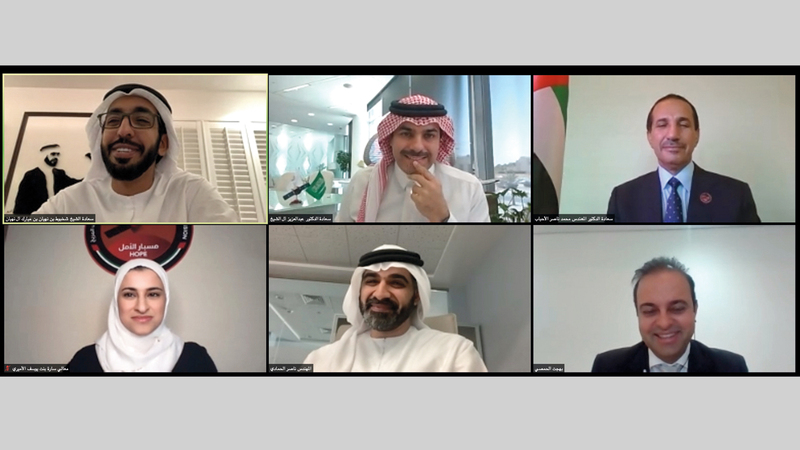 المشاركون في ندوة «مسبار الأمل» عبر الإنترنت أكدوا أهمية المشروع للبشرية. ■ من المصدر