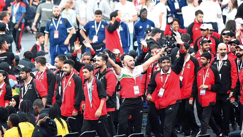 الأولمبياد الخاص «أبوظبي 2019» حدث رياضي إنساني يهدف إلى تمكين أصحاب الهمم.   تصوير: إريك أرازاس