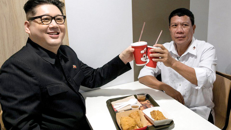 شبيهي الرئيسين الكوري الشمالي والفلبيني