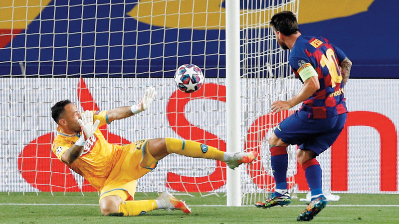 ميسي سجل هدفاً ألغاه الحكم. أ.ف.ب